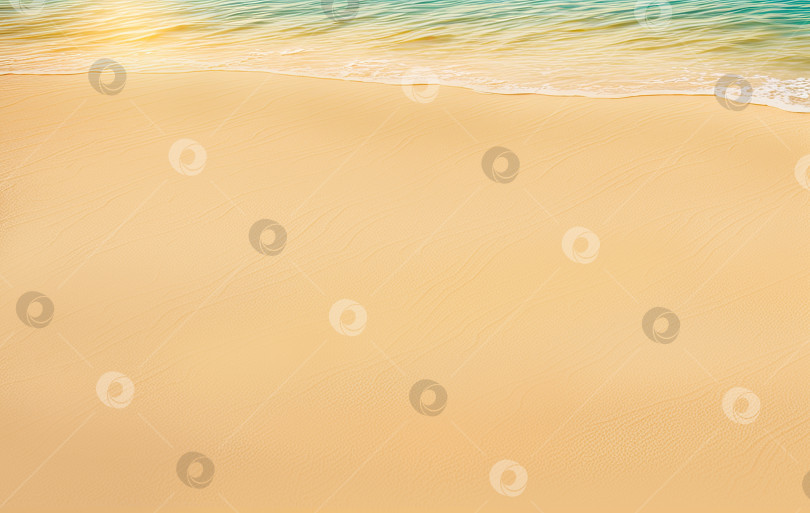 Скачать Летний морской пейзаж, красивые волны, синяя морская вода в солнечный день. Вид сверху с беспилотника. Вид на море с высоты птичьего полета, удивительный фон тропической природы. Яркое море с волнами и пляжным песком. Сгенерированный искусственный интеллект игровой площадки фотосток Ozero