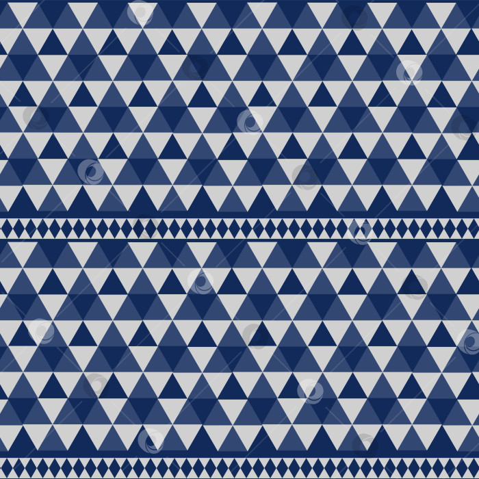 Скачать Синий абстрактный бесшовный геометрический узор из ромбов и треугольников. Стоковая векторная иллюстрация для Интернета и печати, скрапбукинга, оберточной бумаги, текстиля, обоев и фонов фотосток Ozero