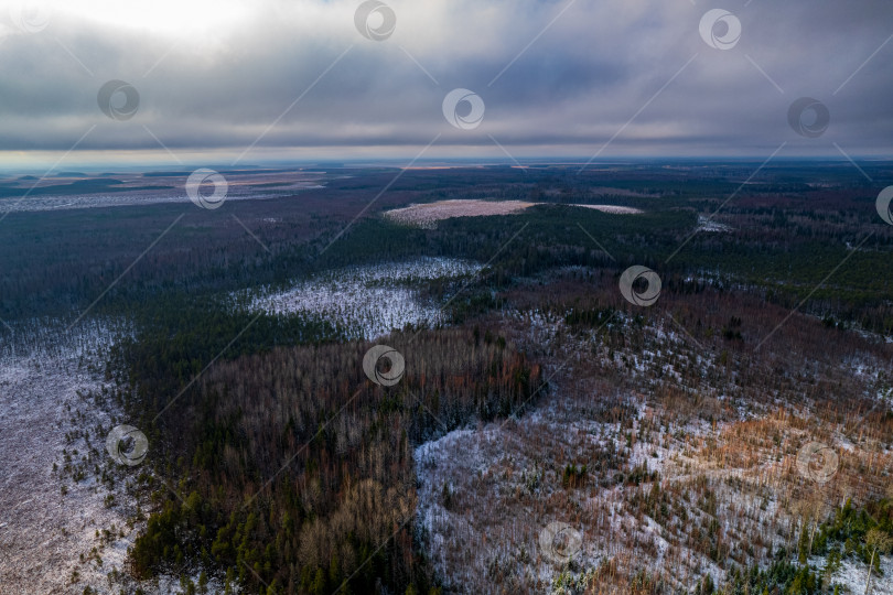 Скачать Природа Вологодского края. Поздняя осень. С высоты птичьего полета фотосток Ozero