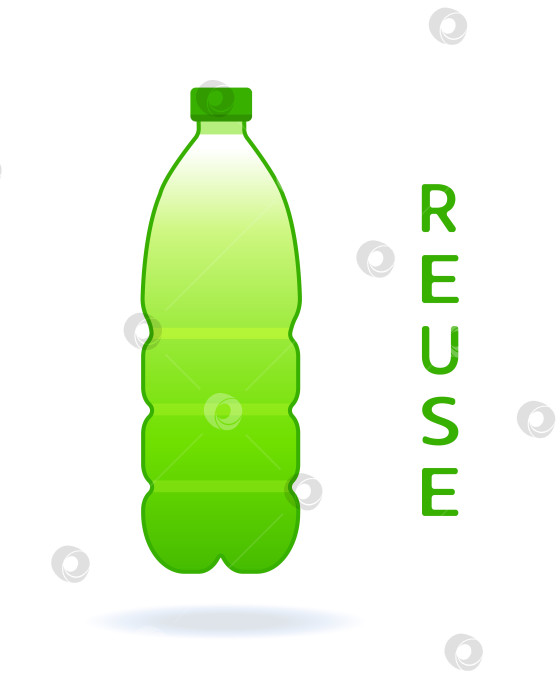 Скачать Повторное использование, изображение с нулевыми отходами, пластиковая бутылка фотосток Ozero