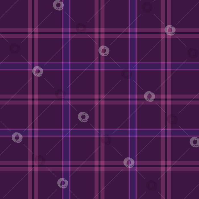 Скачать Бесшовный векторный клетчатый узор. Фиолетовый симметричный клетчатый текстурированный бесшовный фон с рисунком фотосток Ozero