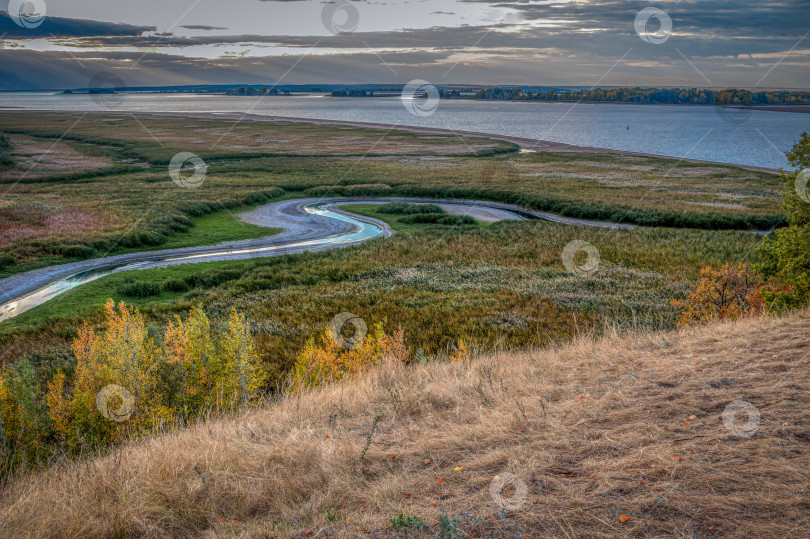 Скачать Устье небольшой речки вподающей в Каму фотосток Ozero