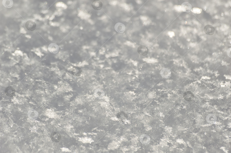 Скачать Текстура снега крупным планом. естественный зимний фон со снежинками фотосток Ozero