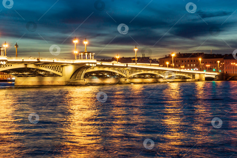 Скачать Санкт-Петербург, Россия, Благовещенский мост фотосток Ozero