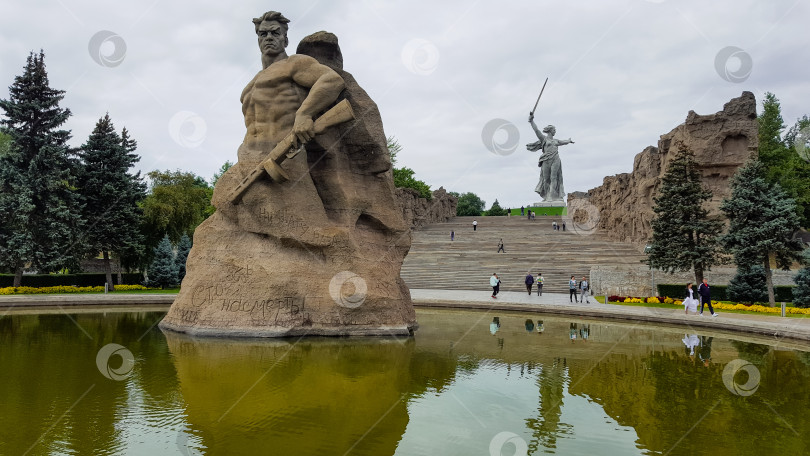 Скачать Мамаев курган, город Волгоград, Россия фотосток Ozero