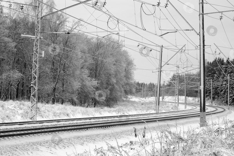 Скачать Железная дорога в сельской местности фотосток Ozero