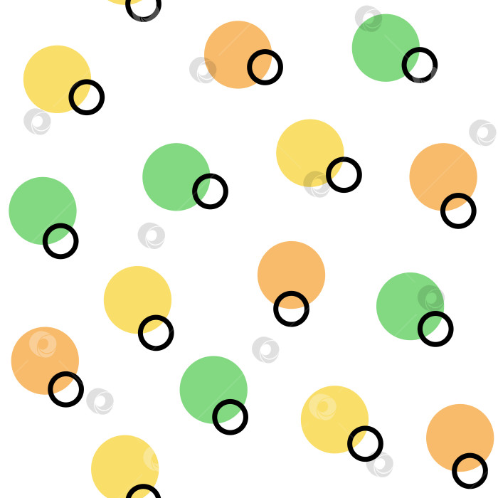 Скачать Нарисуйте разноцветные круги бесшовным узором. Забавные фоны в стиле ретро Y2k. фотосток Ozero