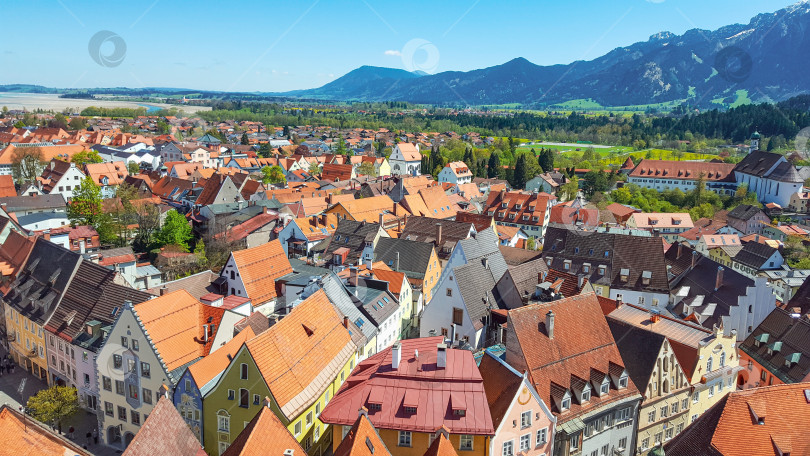 Скачать Красивая панорама города Фюссен. Бавария, Германия фотосток Ozero