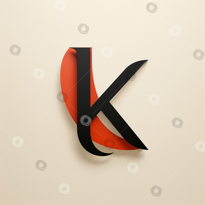 Скачать Минимализм шрифта буквы K в логотипе, дизайн алфавита на светлом фоне фотосток Ozero