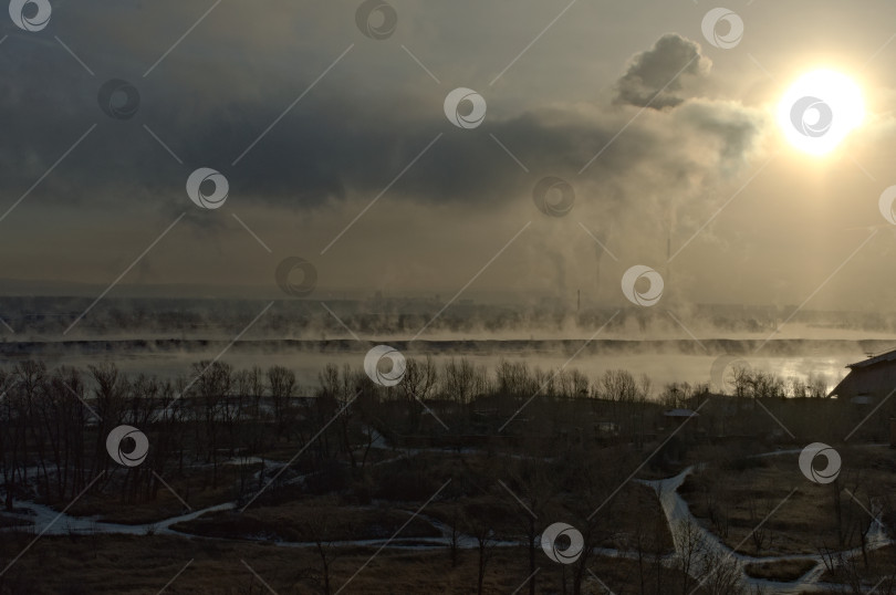 Скачать Вид на реку Енисей фотосток Ozero