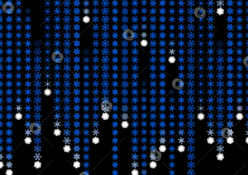 Скачать Падающие потоки снежинок в цифровом стиле фотосток Ozero