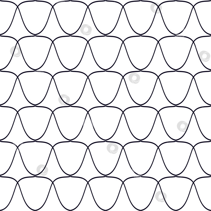 Скачать Абстрактный векторный бесшовный фон шаблона с текстурой ретро-формы. Монохромный повторяющийся принт в виде сетки фотосток Ozero