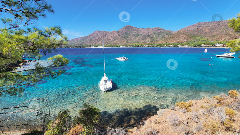 Скачать Отдых на Эгейском море в Турции, красивый природный фон фотосток Ozero