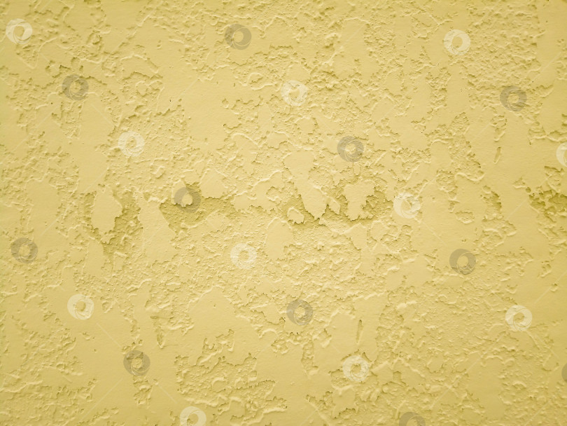 Скачать Текстура и фон желтой декоративной штукатурки на цементной стене фотосток Ozero