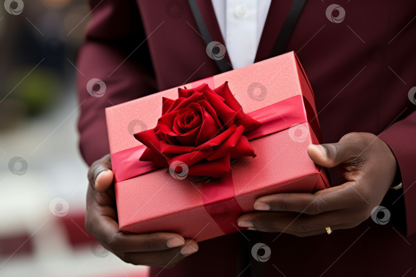 Скачать Подарок на День Святого Валентина. Любовь и розы, романтический подарок для выражения Вашей привязанности фотосток Ozero