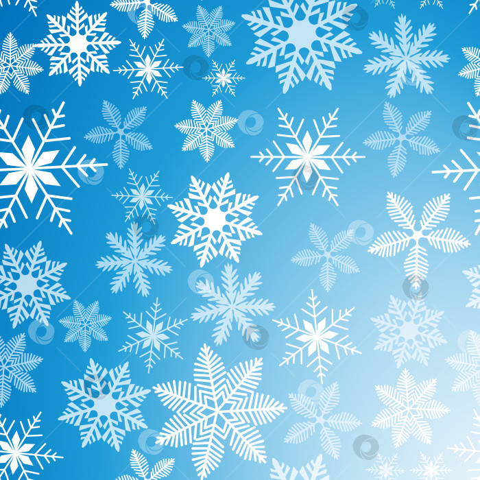 Скачать Красивый нейтральный бесшовный узор в виде снежинок. Белые снежинки на фоне, украшенном кругами и точками. Рождественская и новогодняя тематика. Зимний принт для обоев, текстиля, упаковки и дизайна фотосток Ozero