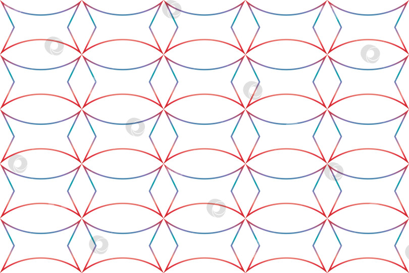 Скачать Геометрический современный бесшовный градиентный узор. Бесшовный абстрактный геометрический узор с градиентными линиями и овальными сегментами фотосток Ozero