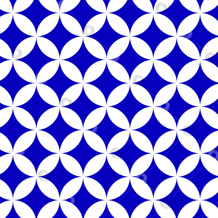 Скачать Геометрический минималистичный бесшовный узор с острыми голубыми бриллиантами, лепестками белых абстрактных форм, векторное изображение фотосток Ozero