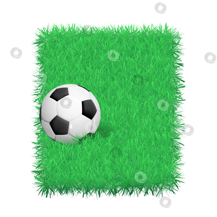 Скачать Вид сверху на мяч для гольфа на текстуре зеленой травы с пустым пространством для вашего контента. Реалистичный векторный фон. фотосток Ozero
