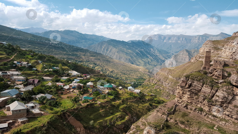 Скачать Высокогорное село Кахиб, Дагестан, Россия фотосток Ozero