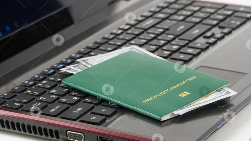 Скачать зеленый паспорт на клавиатуре фотосток Ozero