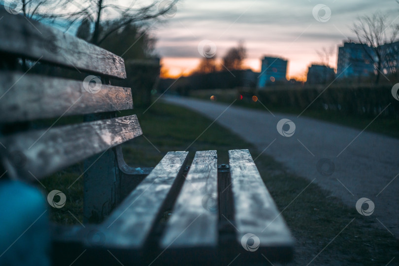 Скачать Скамья в парке фотосток Ozero