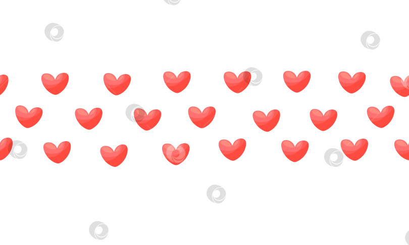 Скачать Бесшовная рамка из сердечек. Прямоугольный узор из розовых сердечек. Изолированный элемент дизайна на день Святого Валентина. Векторная плоская иллюстрация для поздравительной открытки, баннера, дизайна социальных сетей. фотосток Ozero