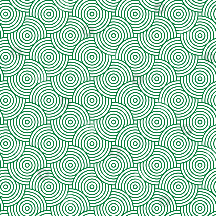 Скачать Бесшовный фоновый узор из зеленых перекрывающихся кругов. Абстрактный зеленый бесшовный узор идеально подходит для декора, обоев, оберточной бумаги, текстиля фотосток Ozero