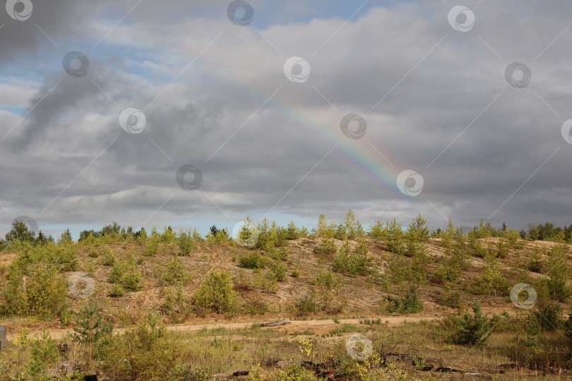 Скачать радуга на небе фотосток Ozero