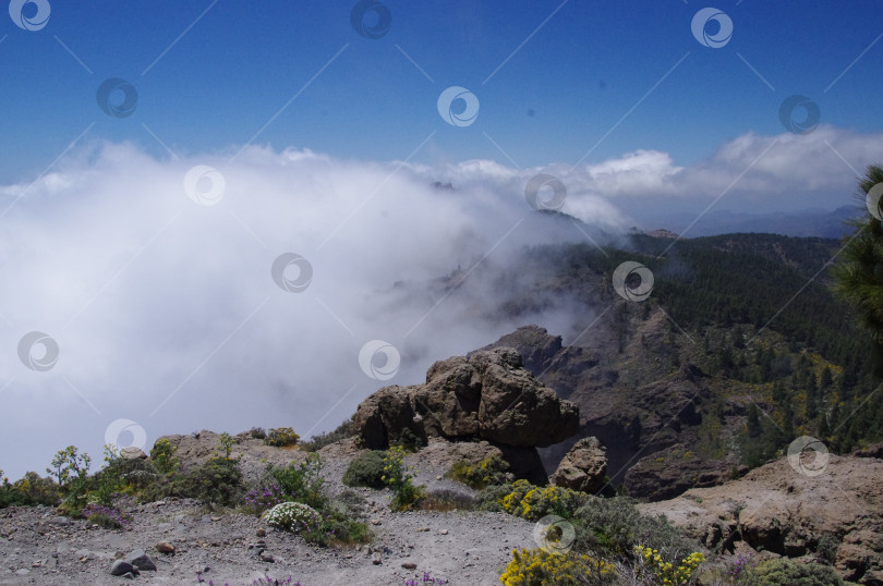 Скачать Горы и облака фотосток Ozero