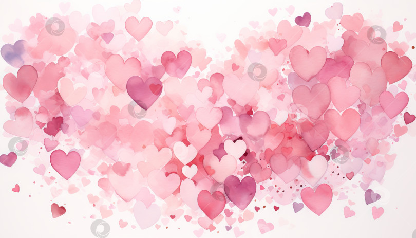 Скачать Романтический дизайн поздравительной открытки на День Святого Валентина с розами в форме сердца и любовными письмами фотосток Ozero