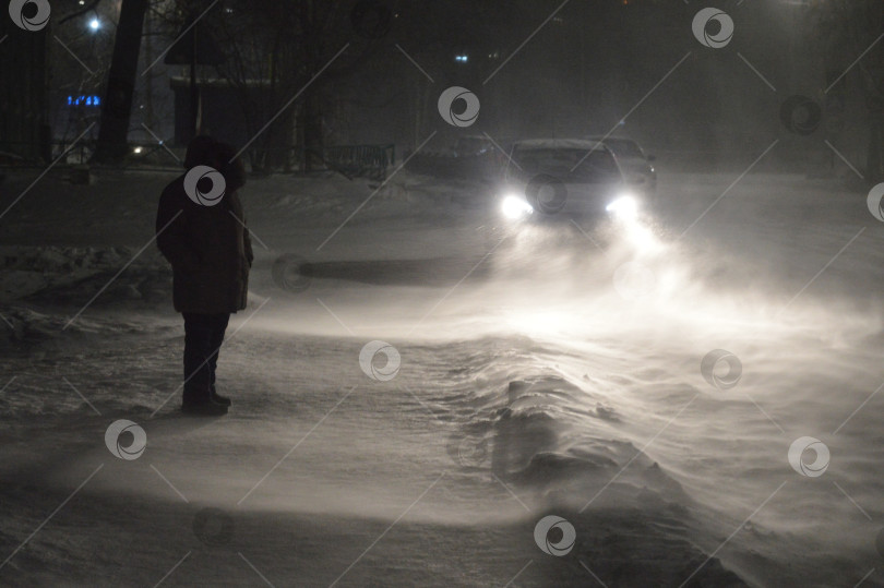 Скачать Метель в городе Кандалакша фотосток Ozero