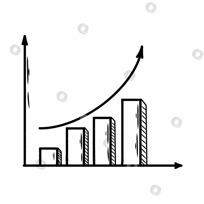 Скачать Математический график со стрелкой вверх. Успех. Статистическая информация. Бизнес фотосток Ozero