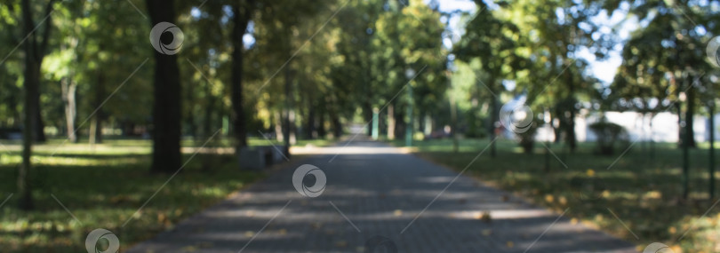 Скачать Размытое изображение. Осенний пейзаж города, улицы, парка фотосток Ozero