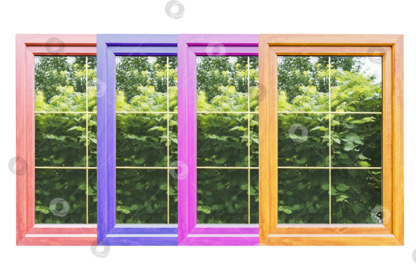 Скачать Пластиковые ламинированные окна с перегородками в стеклопакетах фотосток Ozero