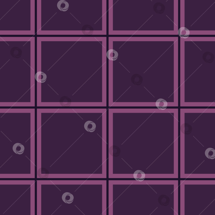 Скачать Фиолетовый минималистичный текстурированный бесшовный узор в клетку. Бесшовный векторный узор в клетку фотосток Ozero