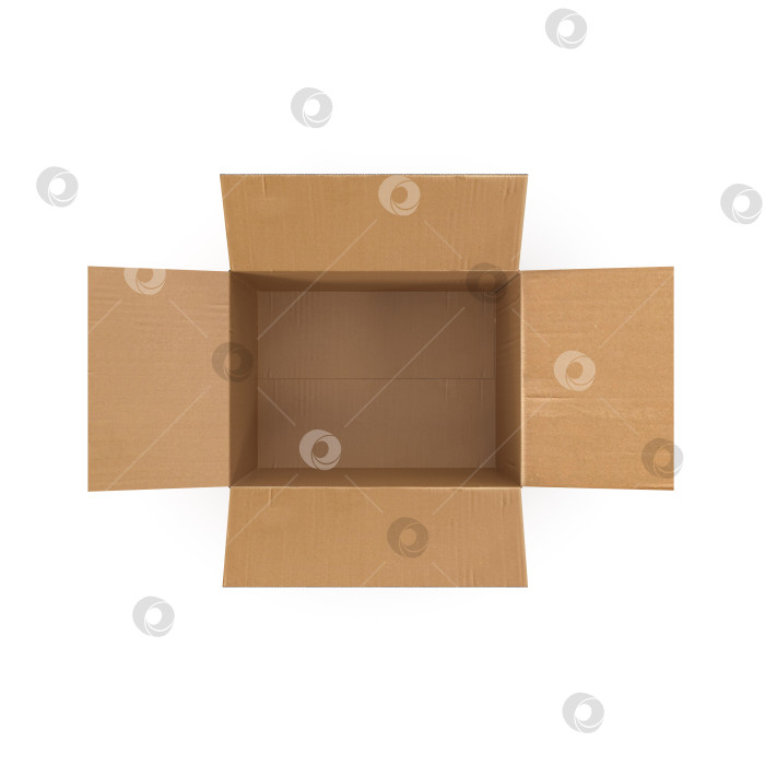 Скачать Картонная коробка, выделенная на белом фоне фотосток Ozero