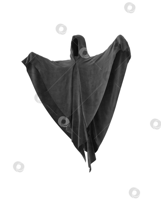 Скачать Страшный персонаж-призрак Хэллоуина, изолированный на белом фоне. фотосток Ozero