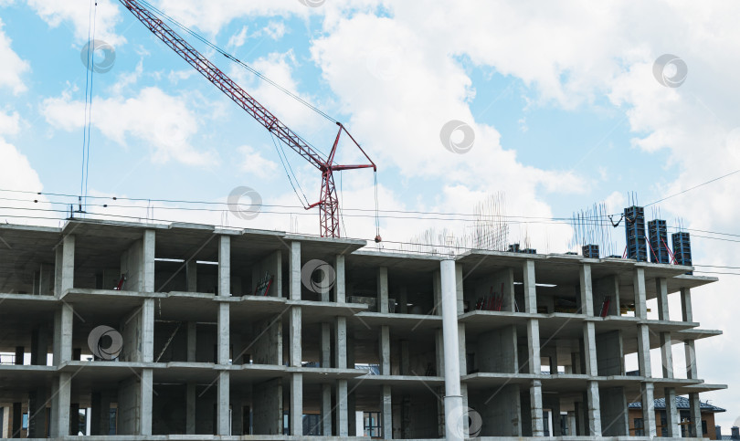 Скачать Новое строящееся здание в городе фотосток Ozero