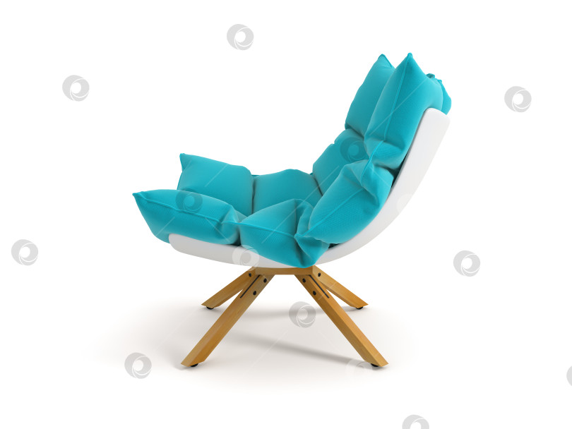 Скачать Кресло, выделенное на белом фоне 3D-рендеринг фотосток Ozero