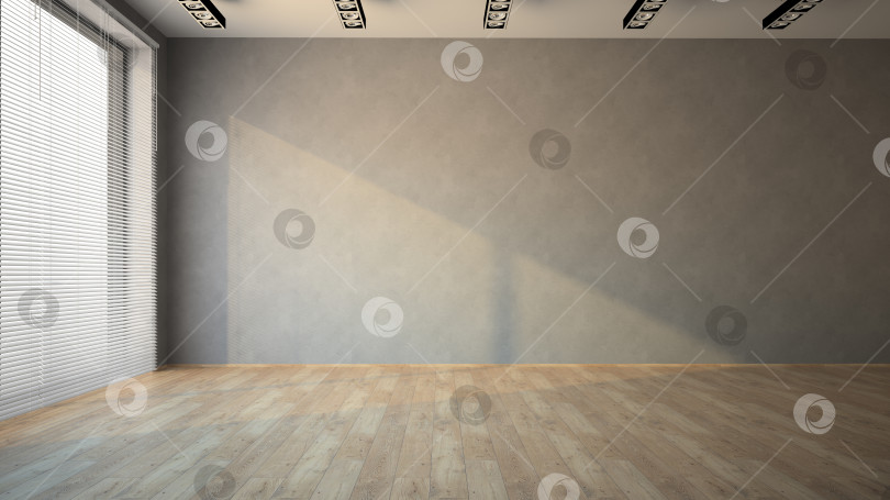 Скачать Empty room with parquet floor фотосток Ozero