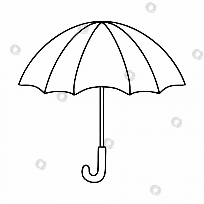 Скачать Зонт от солнца и дождя, нарисованный контурной линией. Векторный значок в стиле каракули. фотосток Ozero