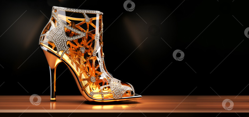 Скачать Иллюстрация классической женской обуви, туфель на высоком каблуке, сгенерированная искусственным интеллектом фотосток Ozero