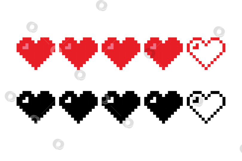 Скачать Рейтинг сердечных пикселей Love pixel фотосток Ozero