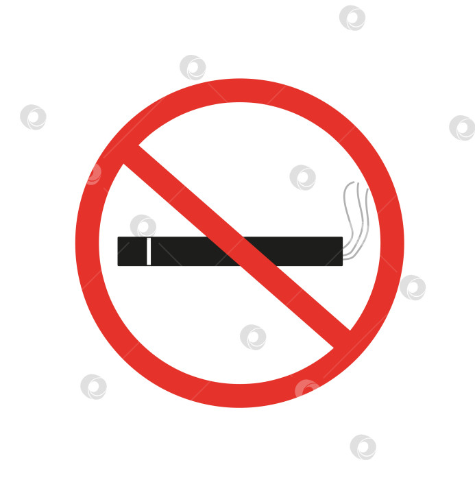 Скачать запрещающий знак "курение запрещено" фотосток Ozero
