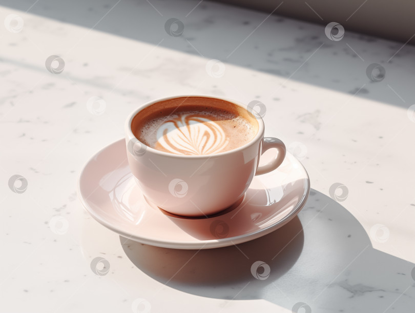 Скачать чашка кофе на столе фотосток Ozero