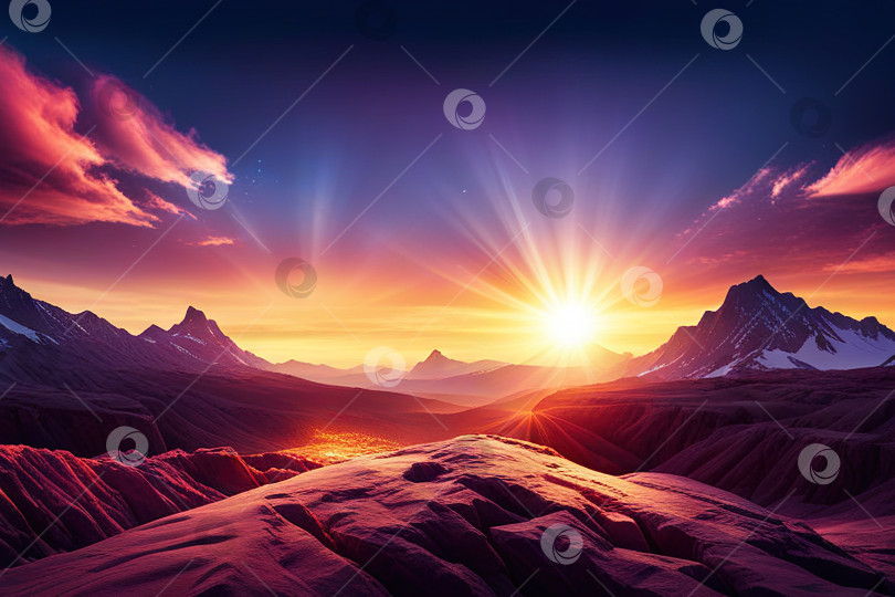 Скачать красивый пейзаж абстрактный блестящий фон из света и блесток фотосток Ozero