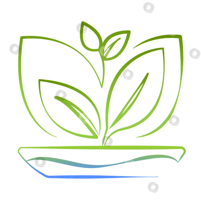 Скачать Шаблон логотипа гидропоники aeroponic, значок здорового питания, органический огород. Экологически чистое выращивание. Векторная иллюстрация фотосток Ozero
