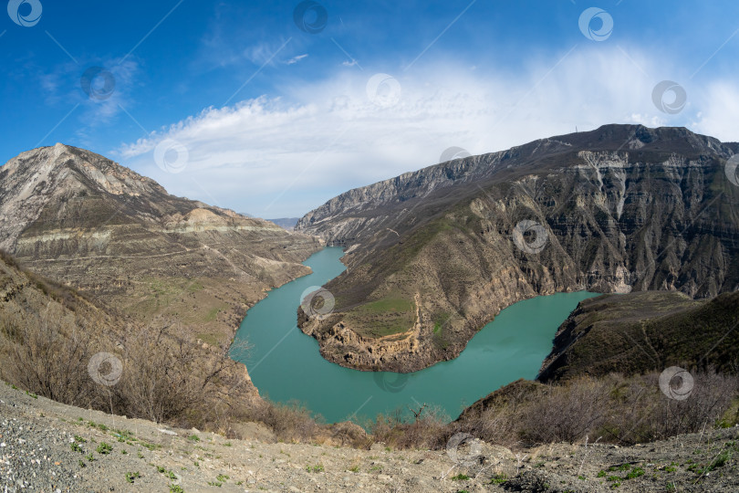 Скачать Сулакский каньон, дагестан, Вид со смотровой площадки фотосток Ozero