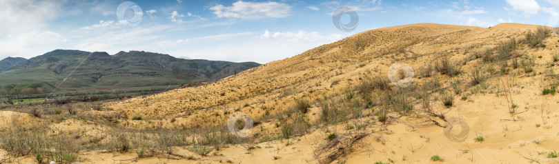 Скачать Бархан в Дагестане, Россия. Панорама фотосток Ozero